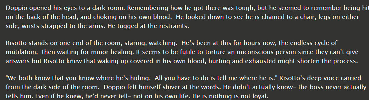 Torture In the First Degree